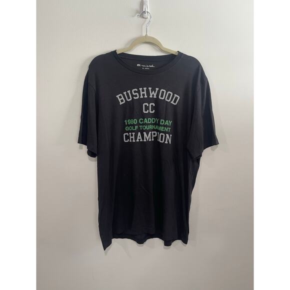 Travis Matthew Tri Blend Black Bushwood Golf T-Shirt - Picture 2 of 4